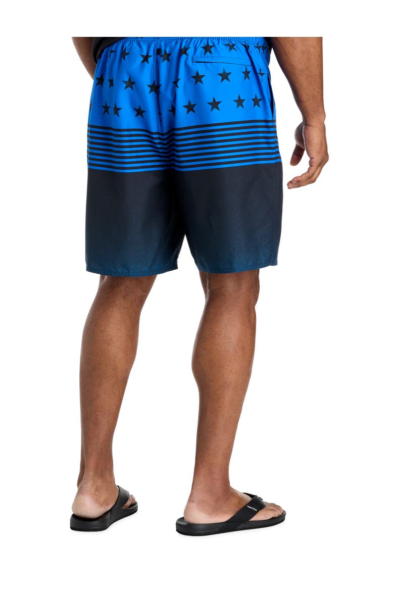 Big & Tall Patriotic Board Shorts, Alternate, color, BLUE MULTI