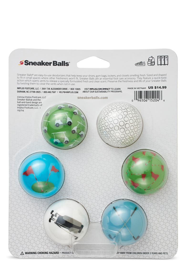 Golf 6-Pack Sneaker Ball Set, Alternate, color, MULTI