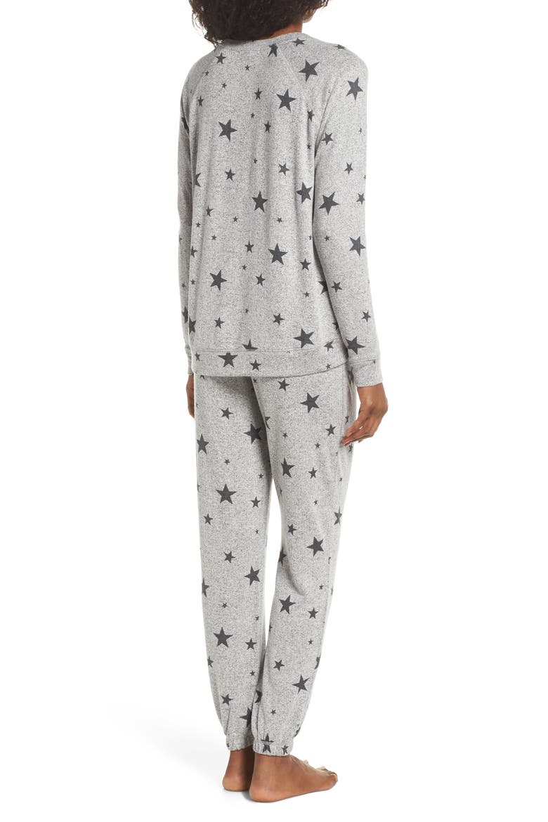 Just Peachy Jogger Pajamas, Alternate, color, SLATE