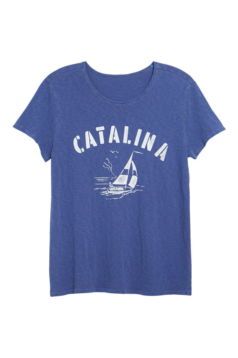 Catalina Sailing Graphic Cotton Tee, Alternate, color, BLUE DEPTHS