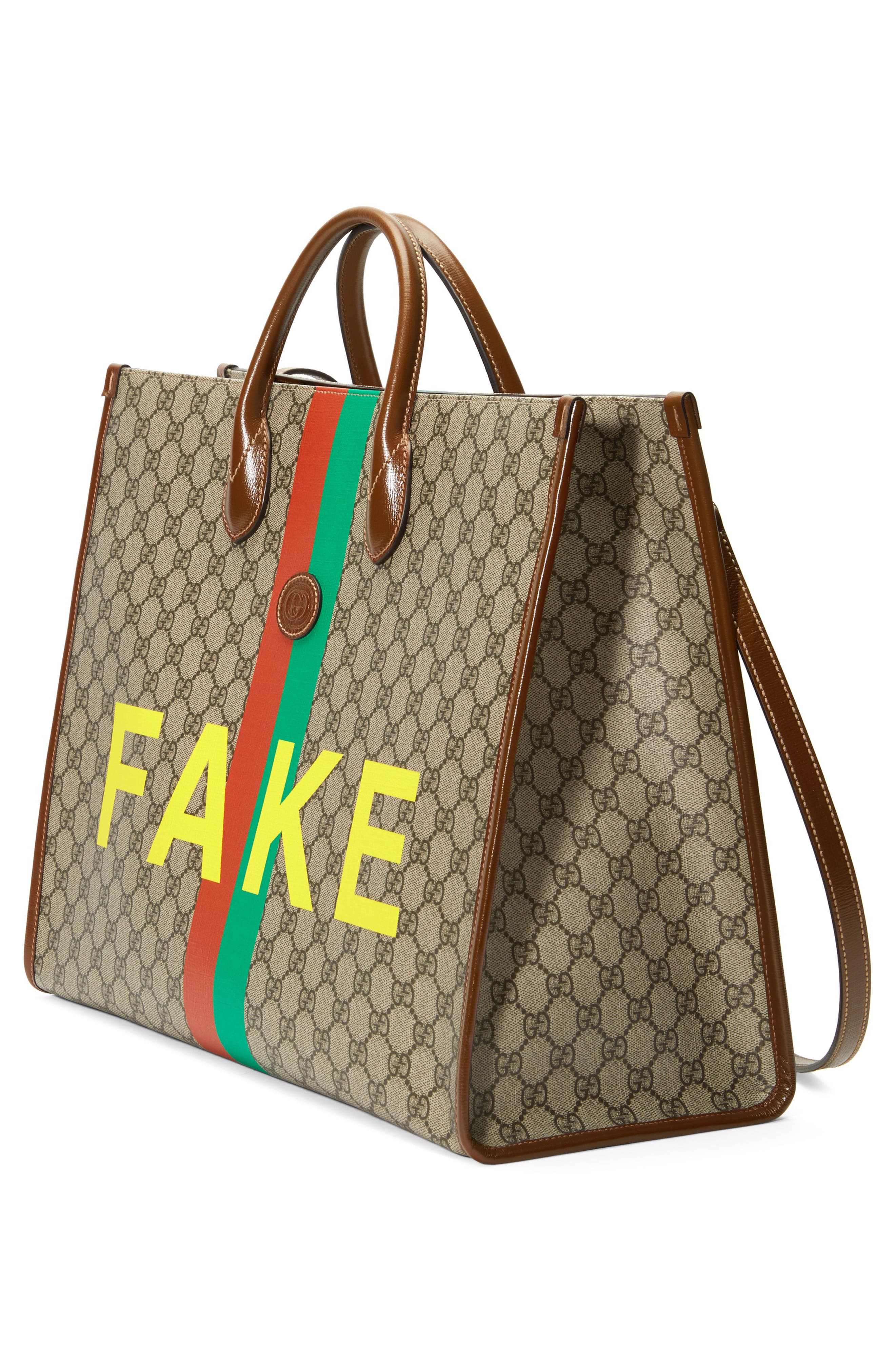 Gucci Fake/Not GG Supreme Canvas Tote, Alternate, color, 