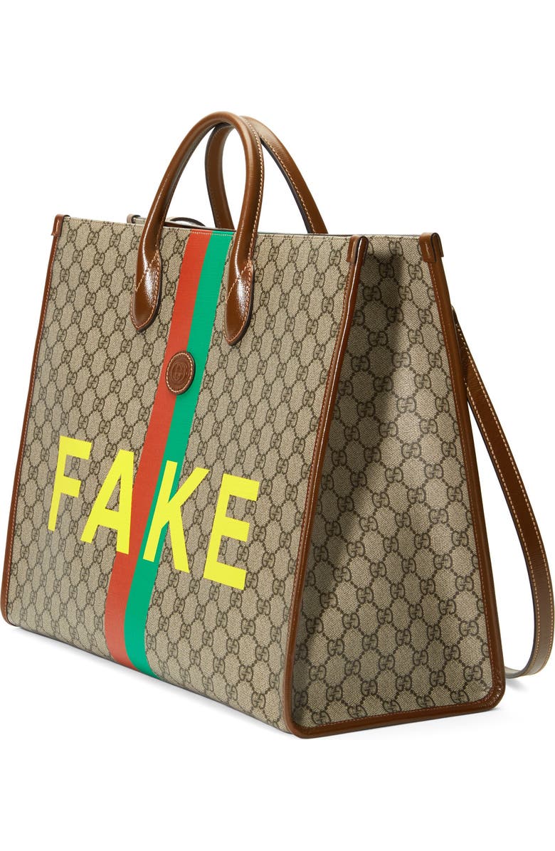 Gucci Fake/Not GG Supreme Canvas Tote, Alternate, color,