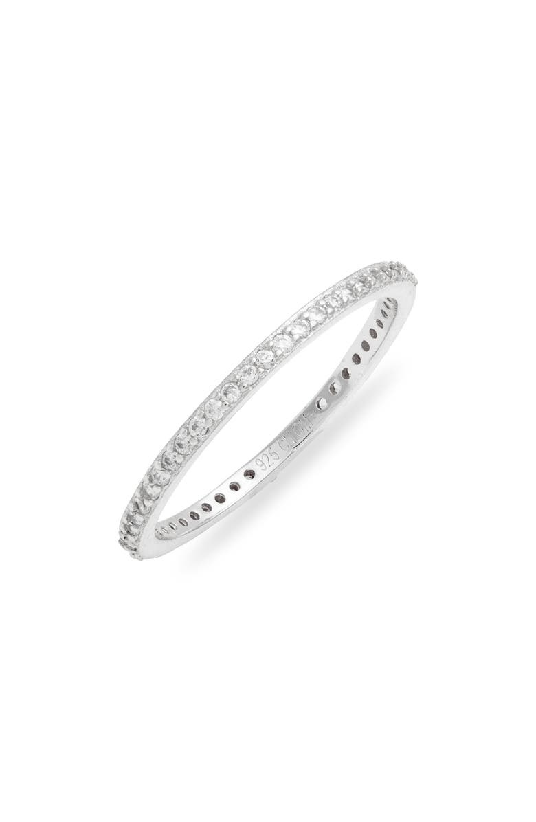 The M Jewelers The M Essential Pavé Band, Main, color, Silver