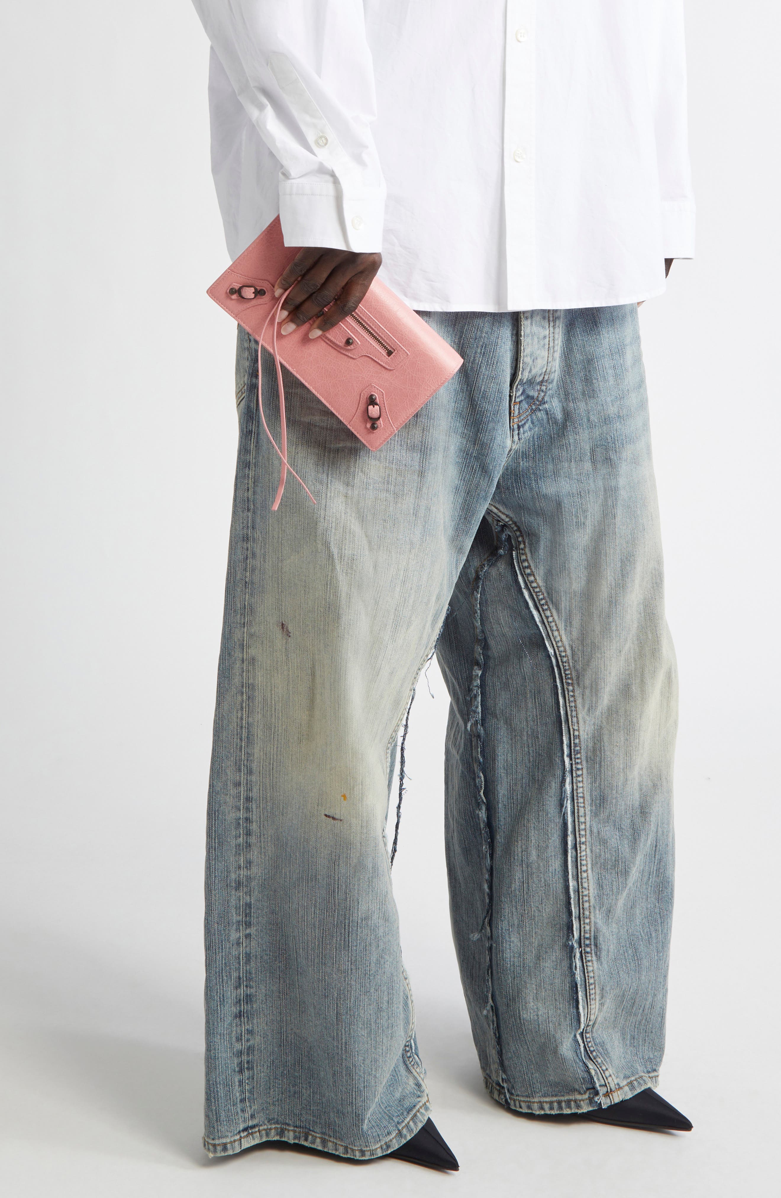 Le City Leather Wallet on a Chain, Alternate, color, 5826 VINTAGE PINK