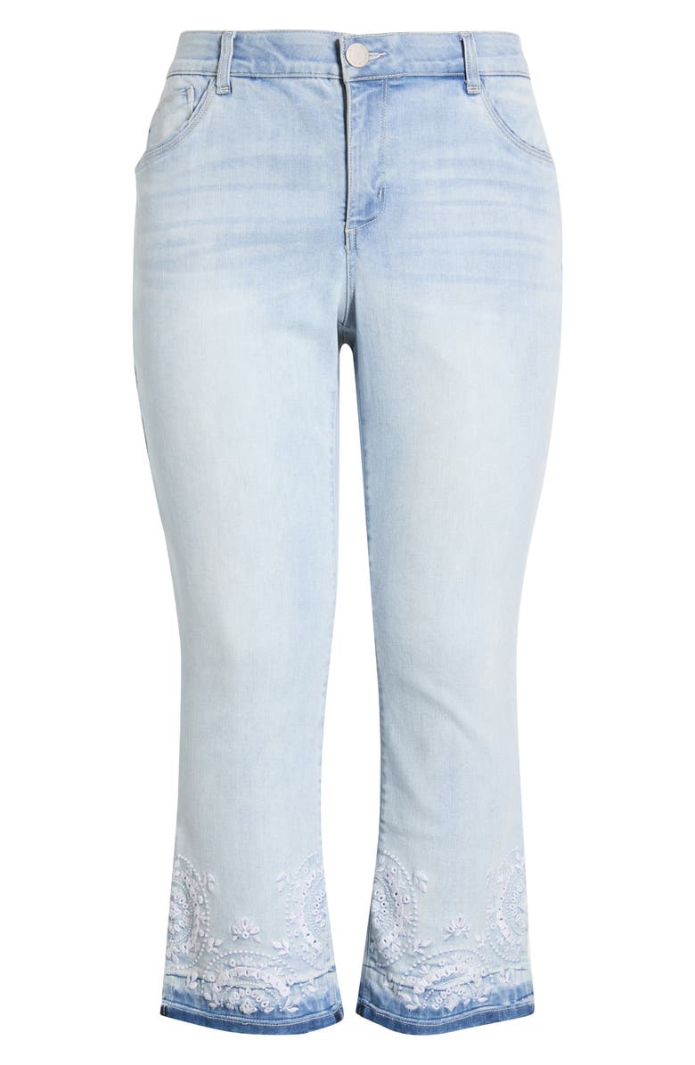 Wit & Wisdom Bennett High Waist Ankle Barely Bootcut Jeans, Alternate, color, Powder Blue Artisanal