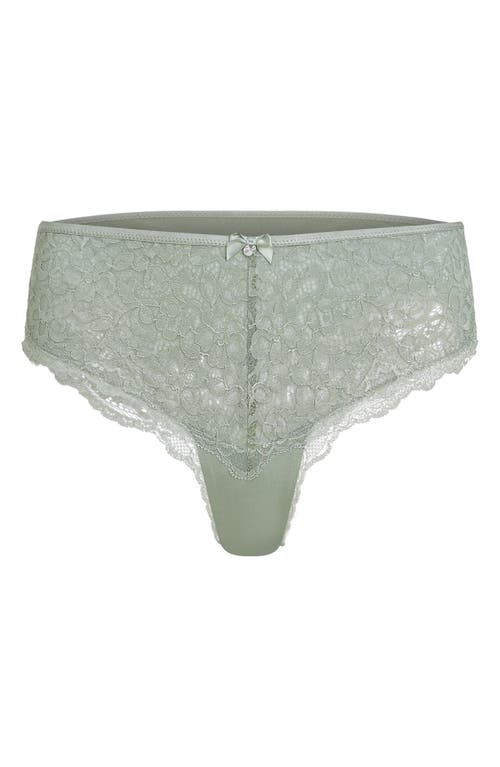HUNKEMOLLER HUNKEMÖLLER MARINE LACE & MESH BRAZILIAN PANTIES
