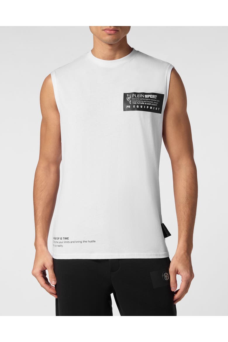 Tank Top Men, Main, color, white/black