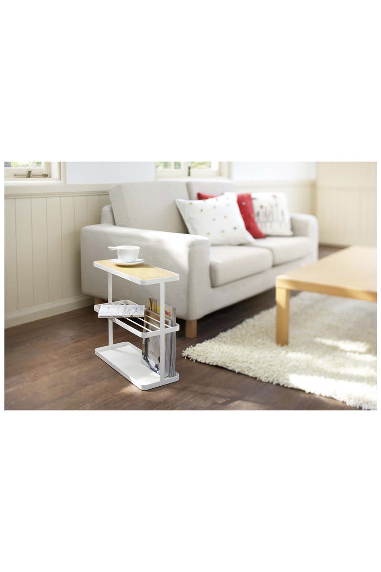 Steel Storage Side Table, Alternate, color, WHITE