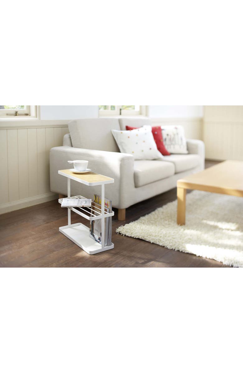 Yamazaki Steel Storage Side Table, Alternate, color, White