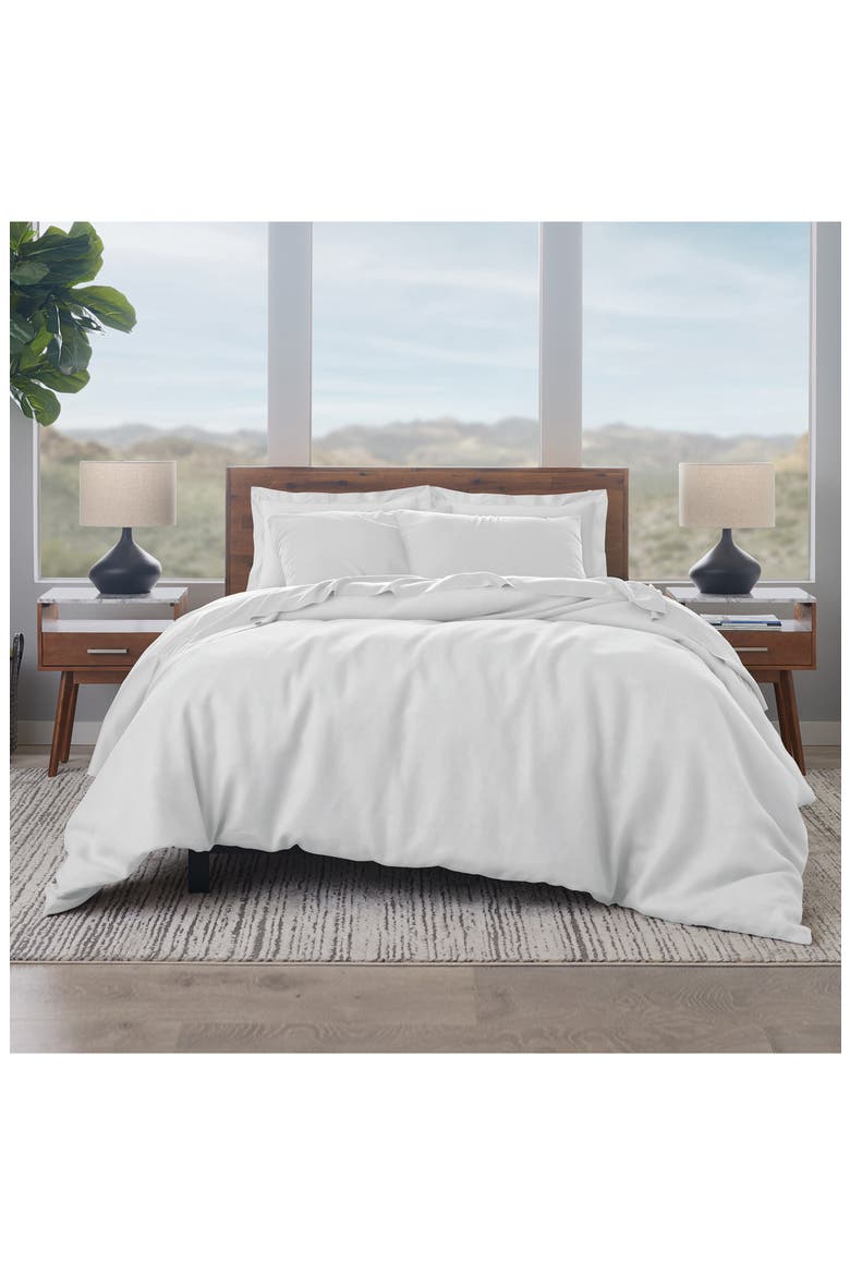 500 Thread Count Cotton Duvet Cover & Sham Set, Alternate, color, WHITE