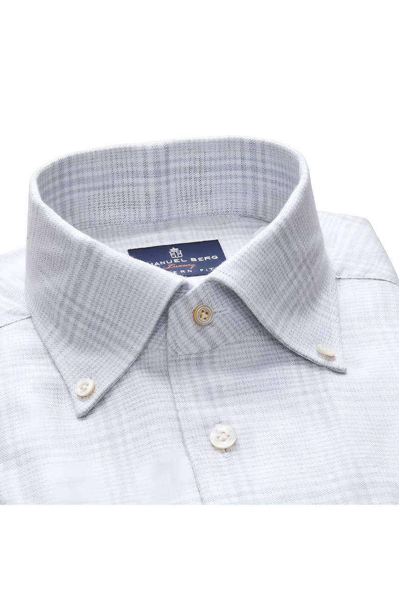 Emanuel Berg Twill Flannel Dress Shirt, Alternate, color, 