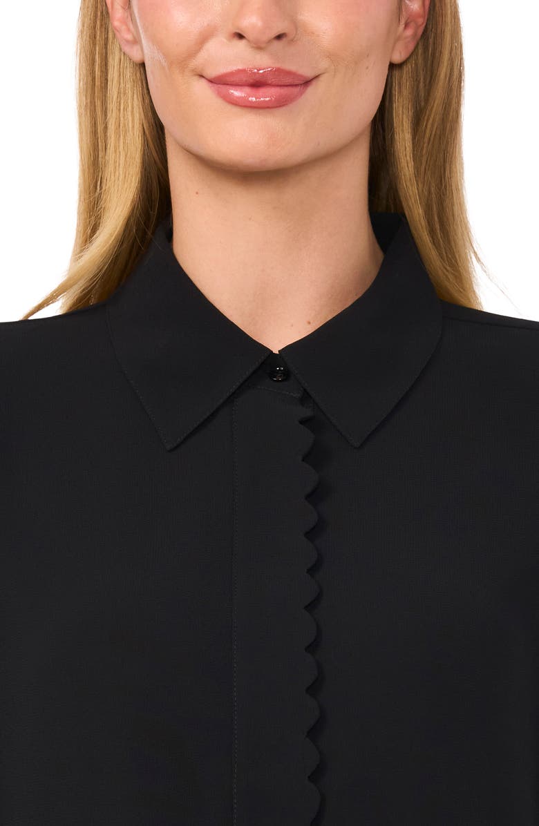 CeCe Scallop Trim Chiffon Shirt, Alternate, color, 