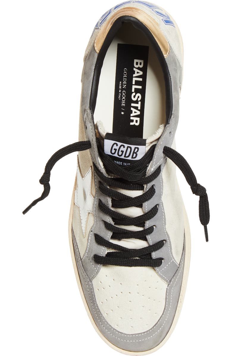 Golden Goose Ball Star Sneaker, Alternate, color, Grey/ Denim/ Silver/ Gold