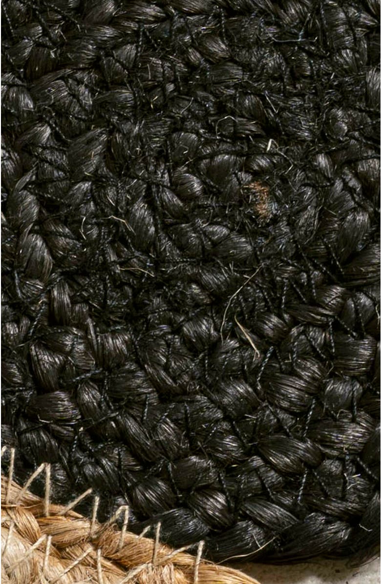 JONATHAN Y Ayana Two-Tone Jute Hippy Circle Round Area Rug, Alternate, color, Natural/Black