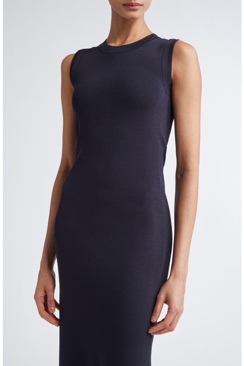 Visiera Sleeveless Jersey Dress, Alternate, color, NAVY