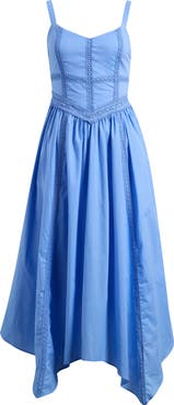 MOON RIVER Lace Trim Sleeveless Maxi Dress
