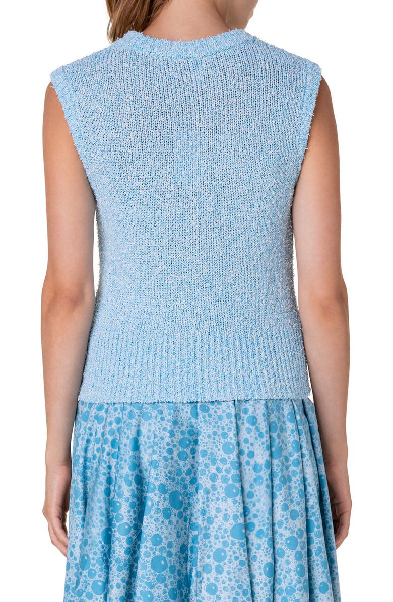 Akris punto Cotton Blend Bouclé Sleeveless Sweater, Alternate, color, 