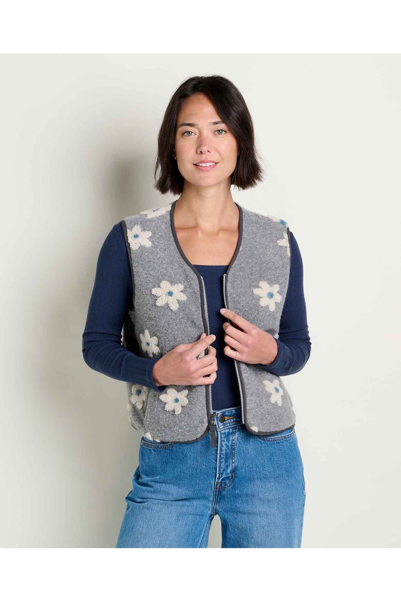 Sespe Fleece Vest, Main, color, Heather Grey Pattern