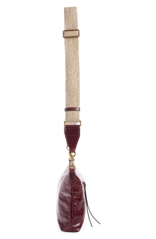 Isabel Marant Nessah Leather Crossbody Bag In Plum