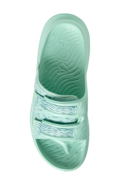 Hoka Gender Inclusive Ora Luxe Slide Sandal In Mist Green/trellis