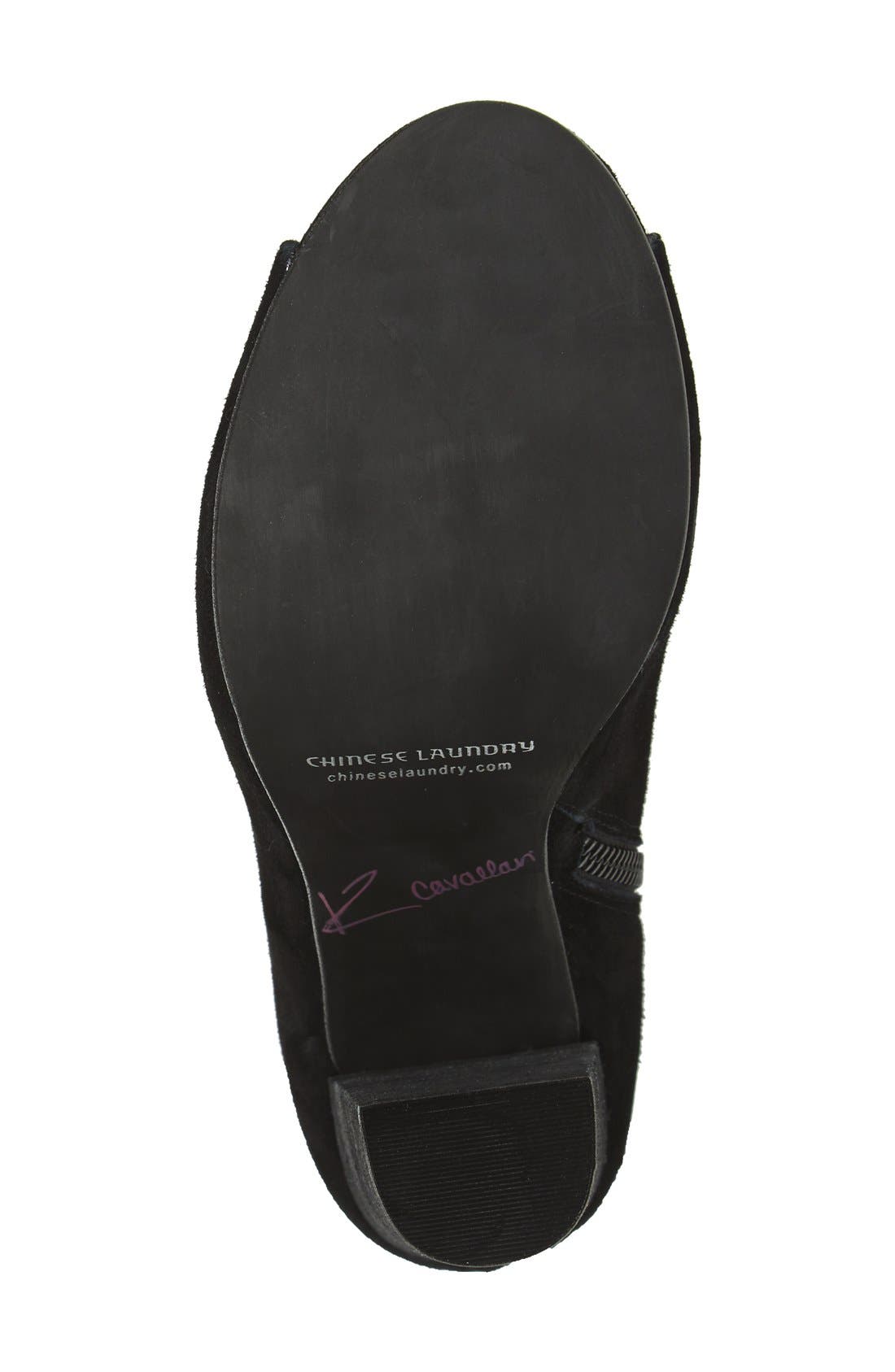 'Lawless' Lace-Up Bootie, Alternate, color, BLACK SUEDE