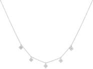 The Lovery Fine Jewelry Diamond Clover Dangle Necklace