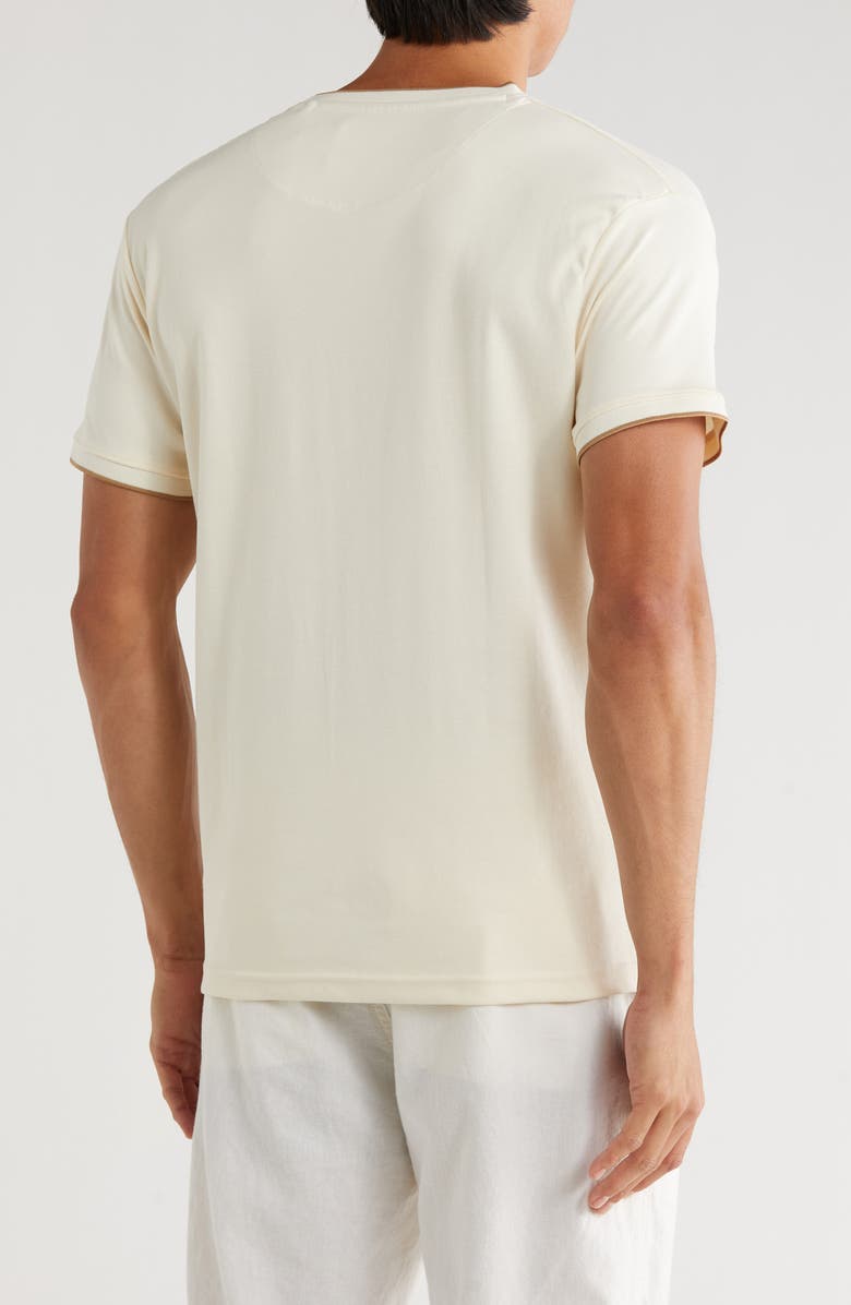 DENIM AND FLOWER Textured Crewneck T-Shirt, Alternate, color, Cream