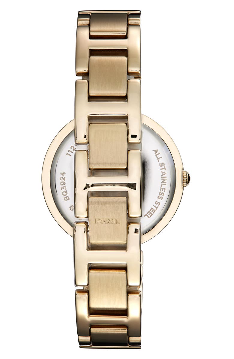 Fossil Karli Crysta Embellished Three-Hand Quartz Bracelet Watch, 32mm, Alternate, color,