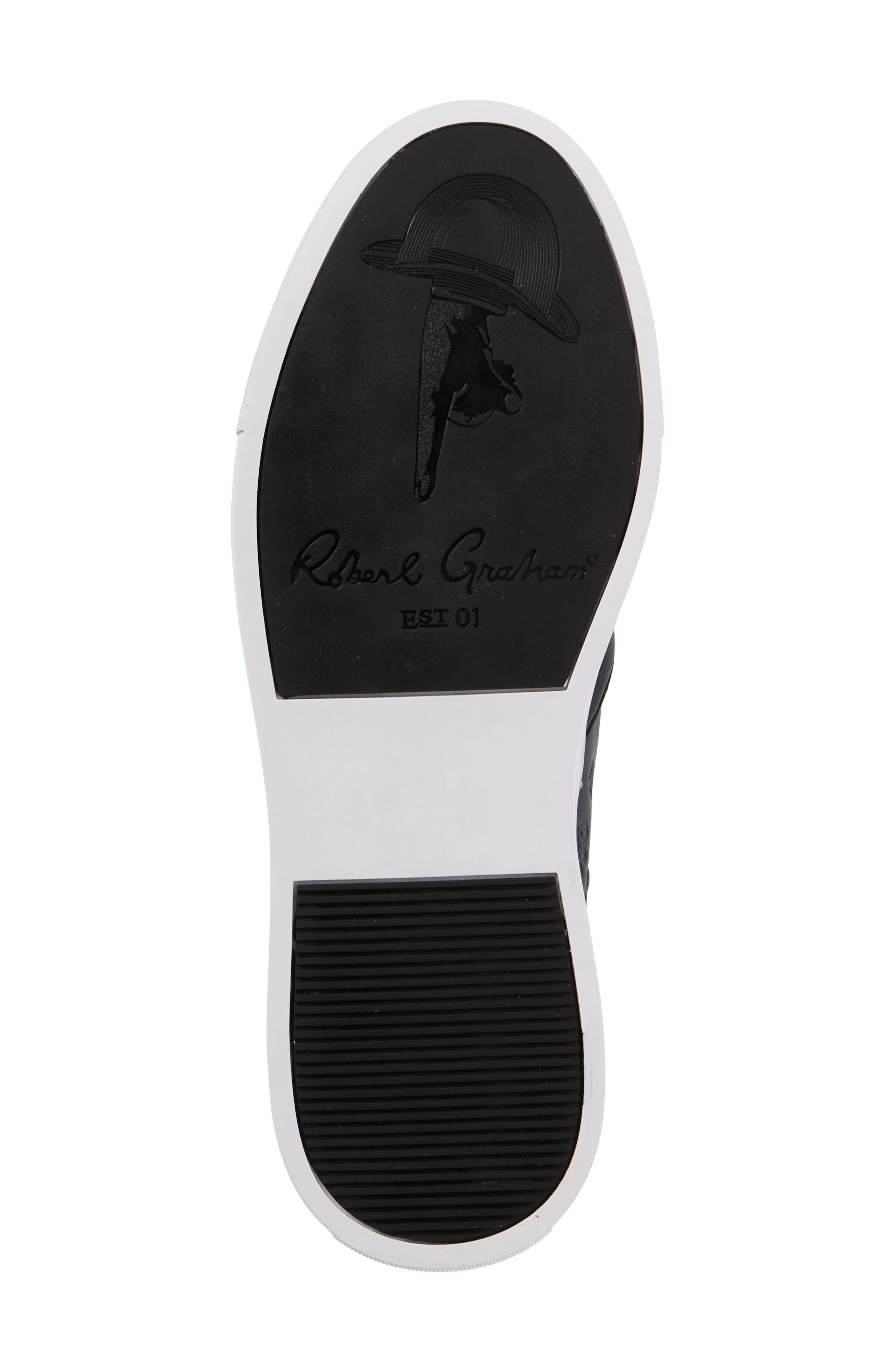 Robert Graham Floyd Debossed Leather Sneaker, Alternate, color, 