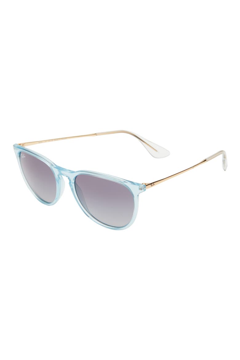 Erika 54mm Gradient Round Sunglasses, Alternate, color, MATTE BLUE
