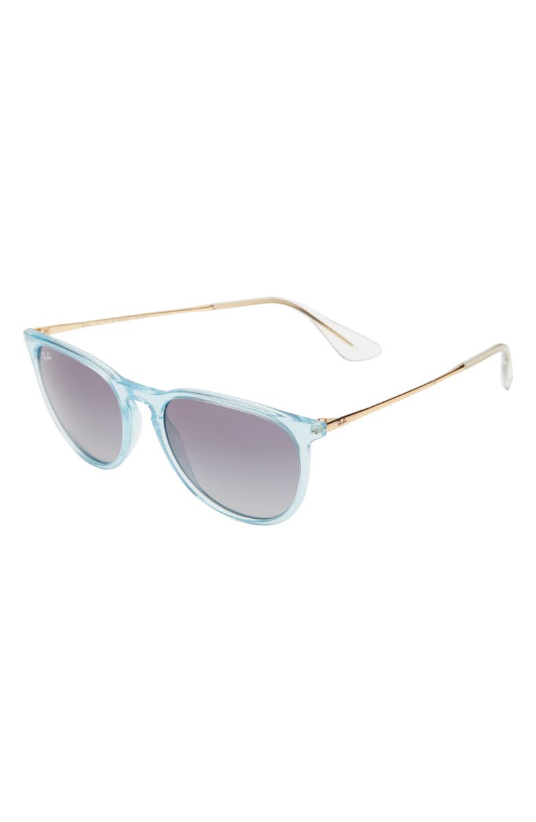 Ray-Ban Erika 54mm Gradient Round Sunglasses, Alternate, color, Matte Blue