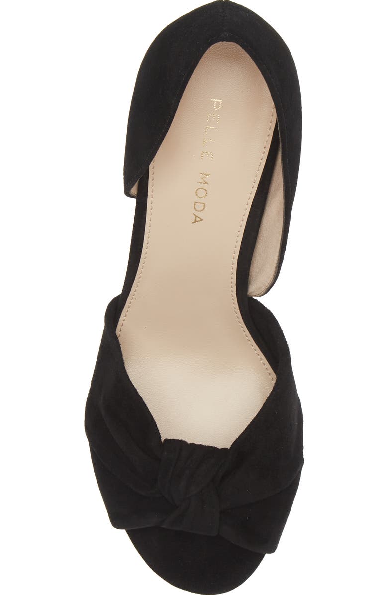 Pelle Moda Wayan Knot Detail Open Toe Pump, Alternate, color,