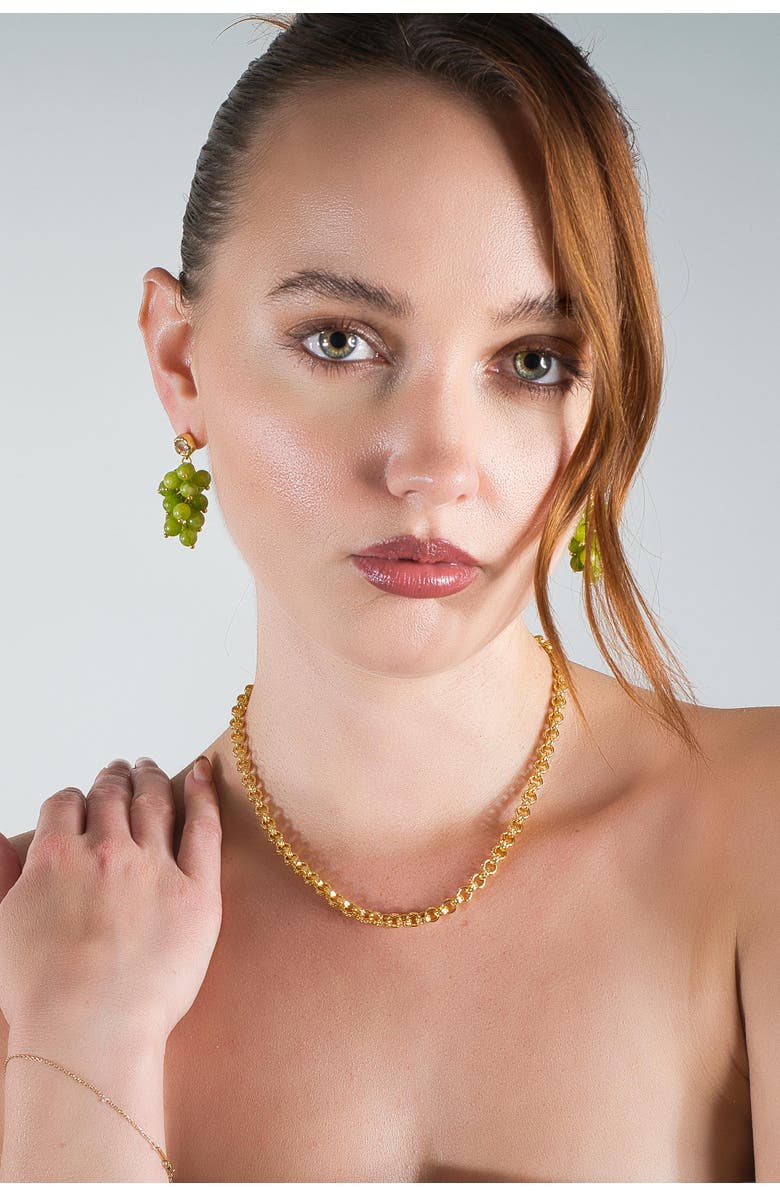 Classicharms Carved Rolo Chain Choker Necklace, Alternate, color, Gold