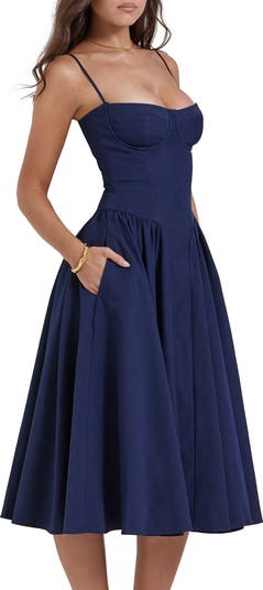 Samaria Corset Fit & Flare Dress