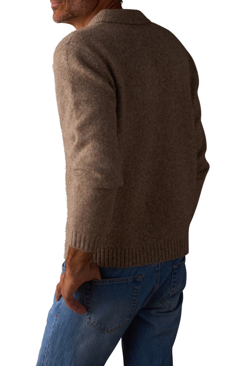 The Normal Brand Homebound Polo Sweater, Alternate, color, Toasted Chestnut