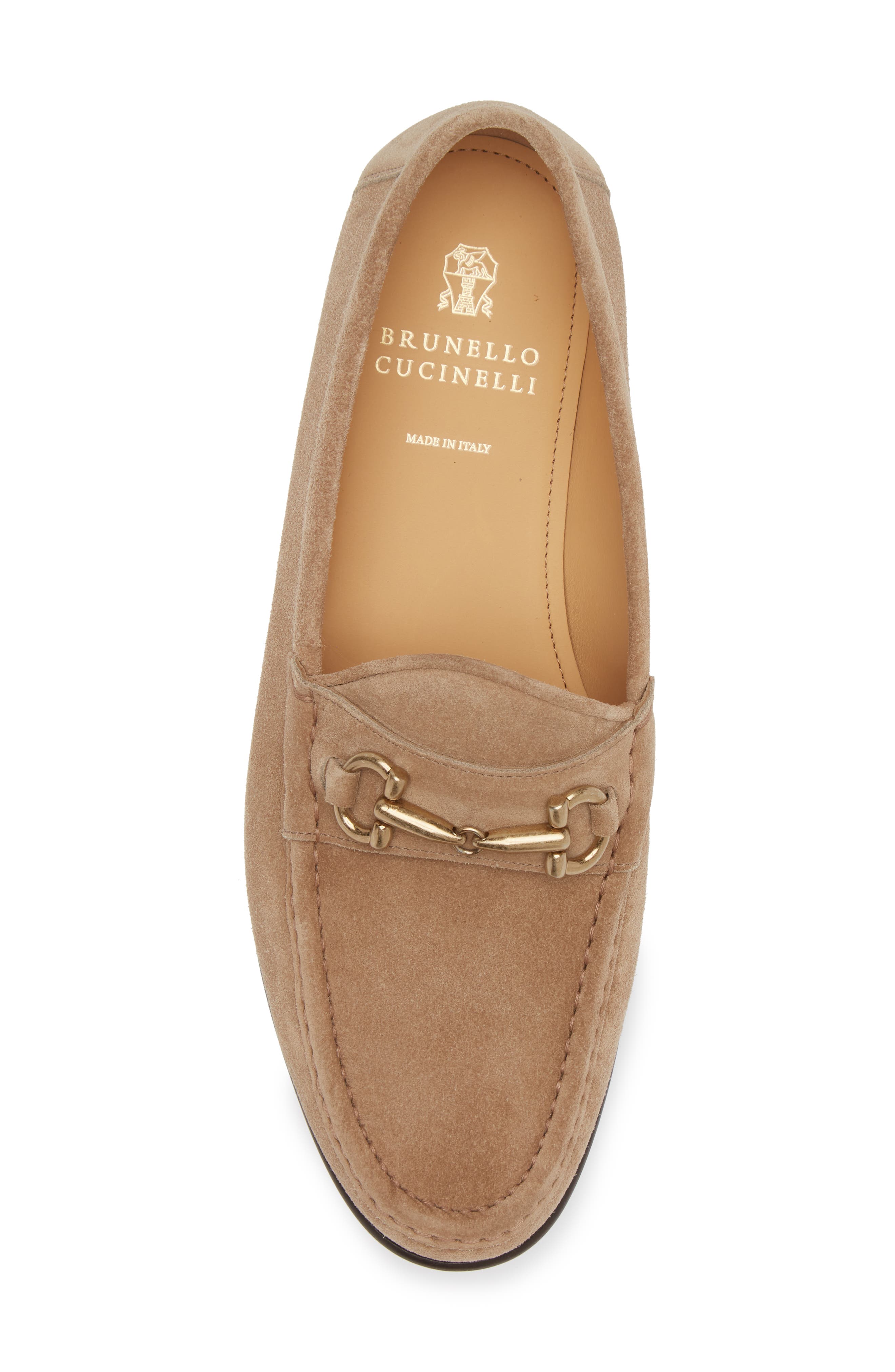 Brunello Cucinelli Horse Bit Suede Loafer, Alternate, color, 
