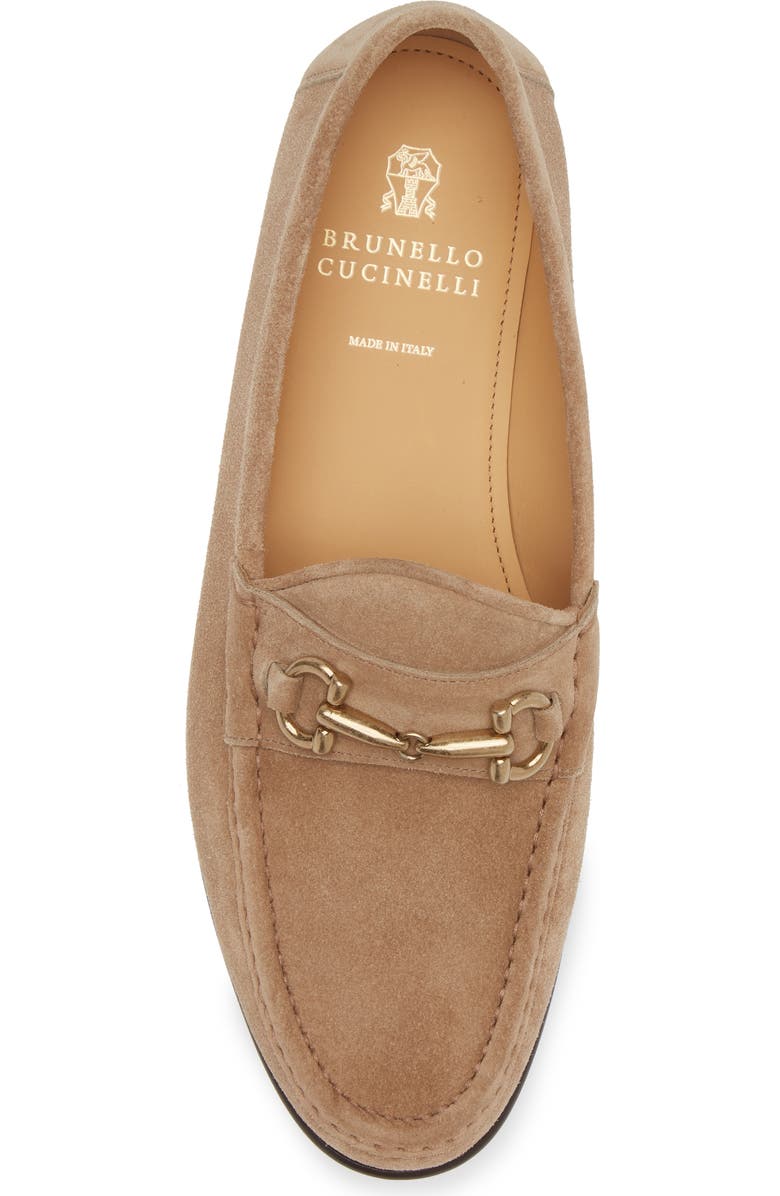 Brunello Cucinelli Horse Bit Suede Loafer, Alternate, color,