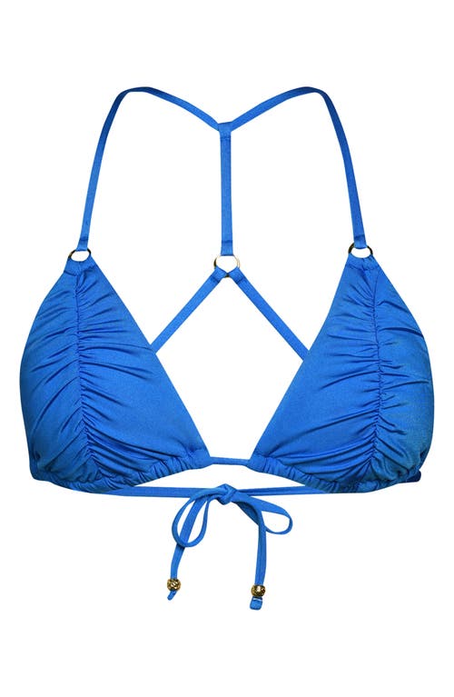 Sunshine 79 Triangle Slider Bikini Top In Blue