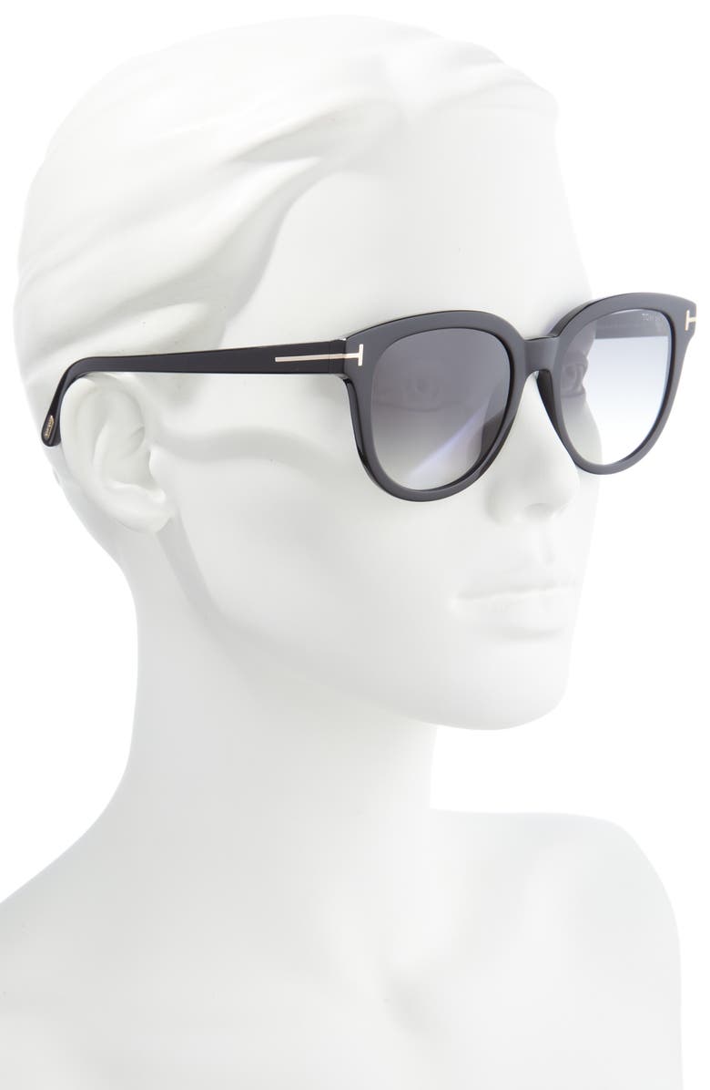 TOM FORD Olivia 54mm Gradient Round Sunglasses, Alternate, color,