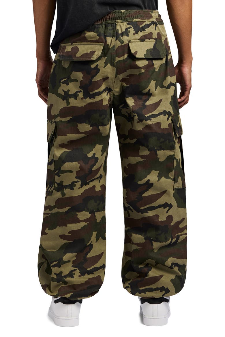 Tie Waist Cargo Pants, Alternate, color, OLIVE CAMO