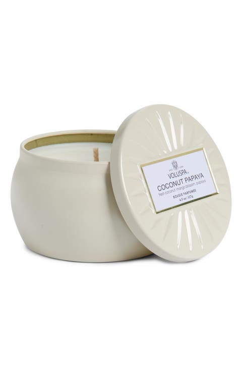 Coconut Papaya Mini Tin Candle