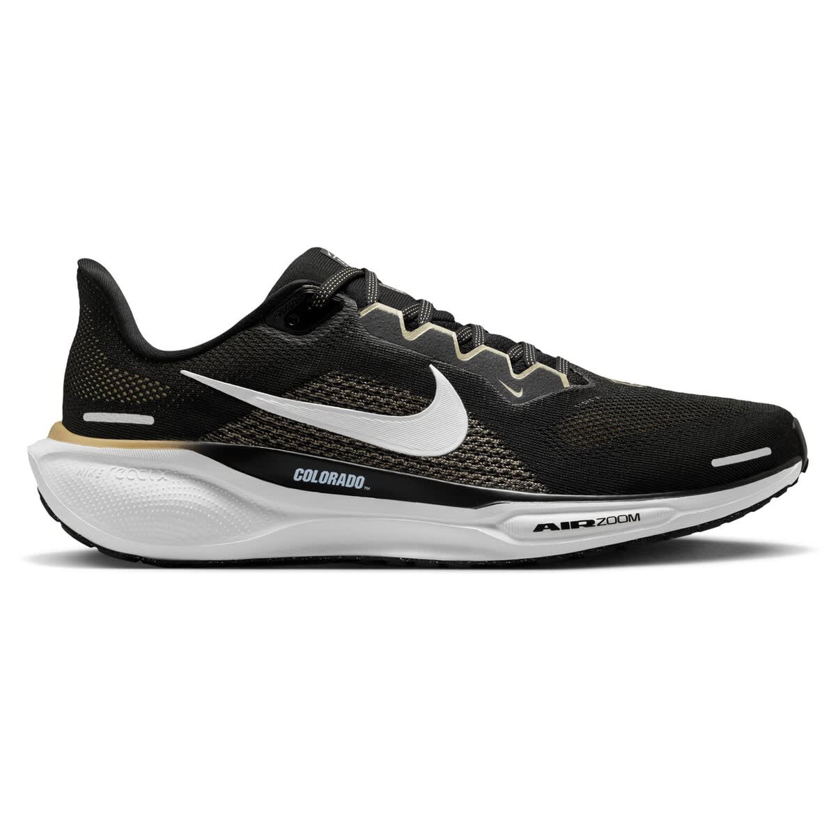 Nike Unisex Nike Black Colorado Buffaloes Zoom Pegasus 41 Running Shoes, Alternate, color, Black