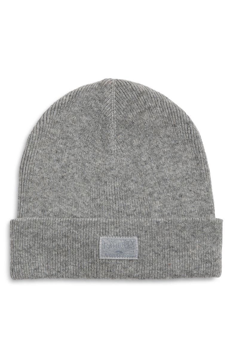 Faherty Essential Beanie, Main, color, Charcoal Heather
