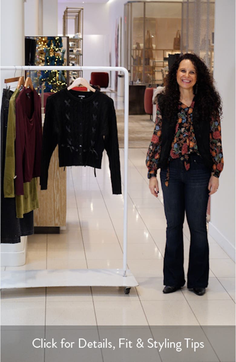 Saidee Ribbon Detail Cable Cardigan, sales video thumbnail