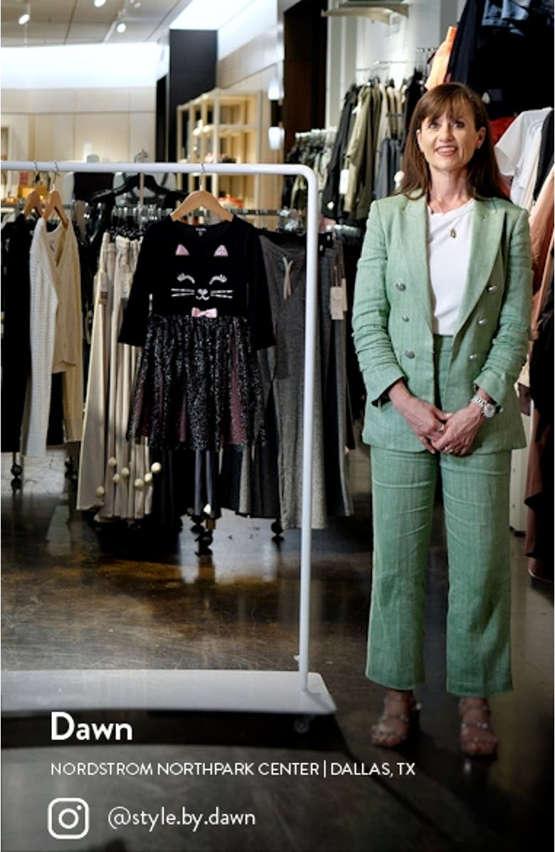 Kids' Kitty Long Sleeve Jersey & Tulle Party Dress, sales video thumbnail