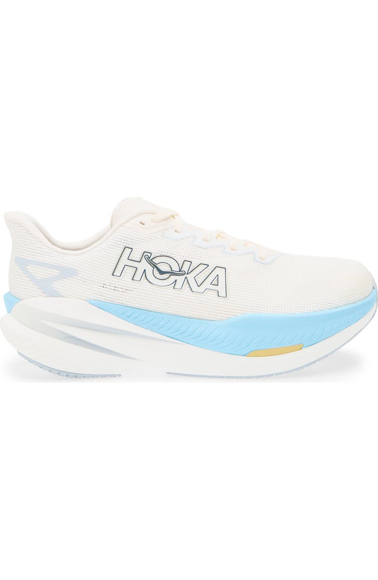 HOKA Mach X 3 Running Shoe, Alternate, color, White / Alabaster