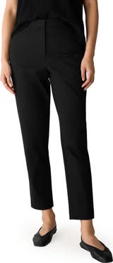 Eileen Fisher High Waist Slim Fit Ankle Pants
