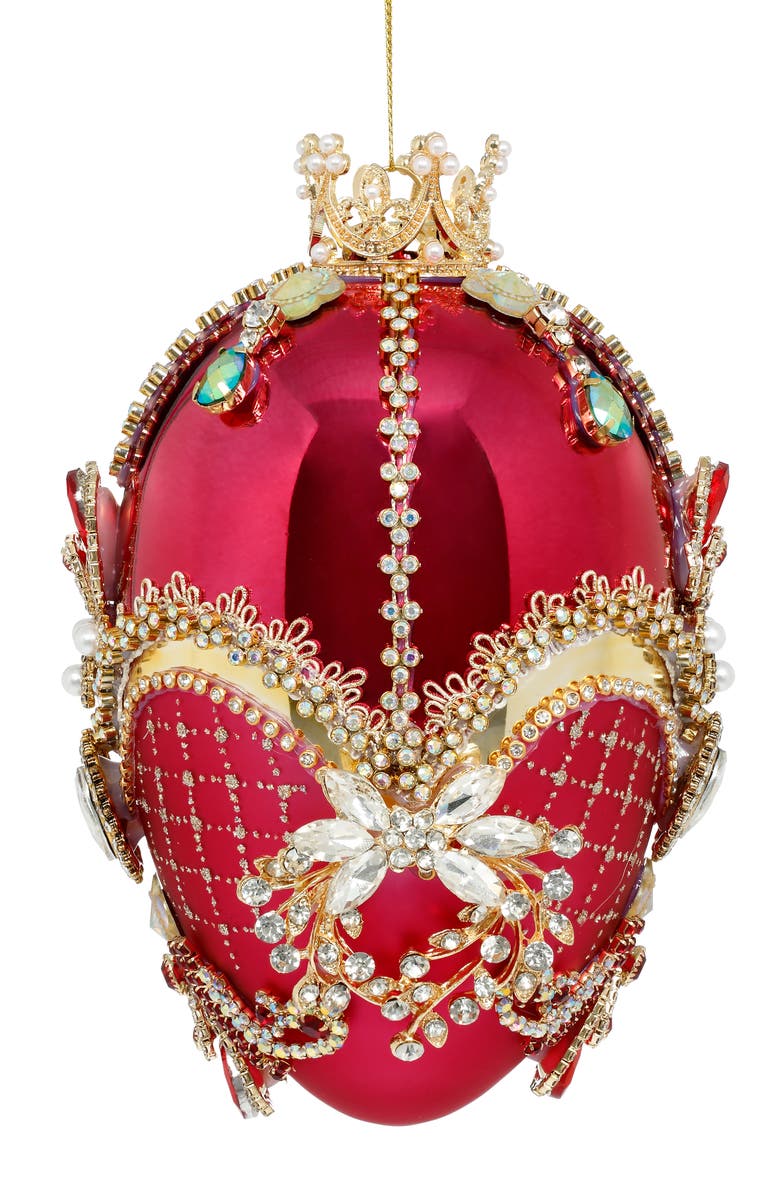 Mark Roberts Faberge Jewel Egg Ornament, Red Raspberry, Main, color, Medium Red