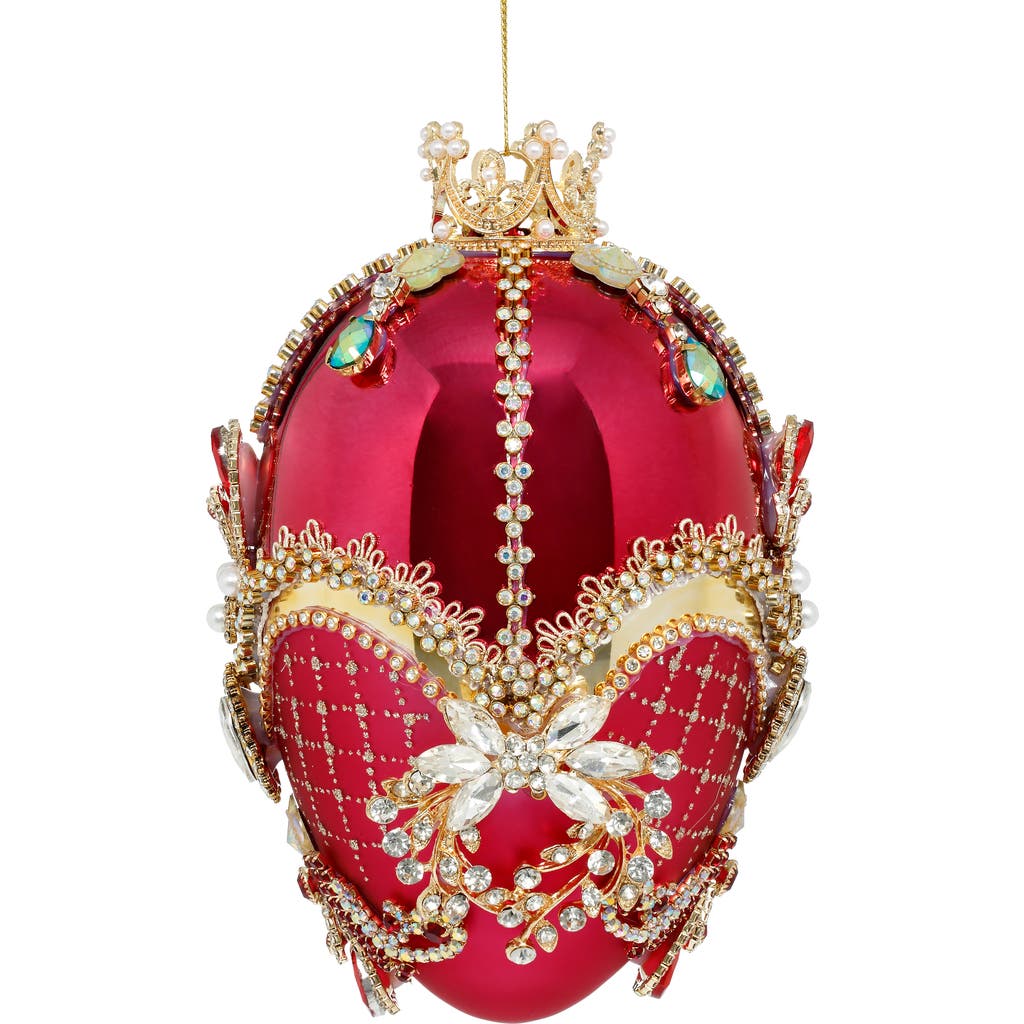 Mark Roberts Faberge Jewel Egg Ornament, Red Raspberry In Multi