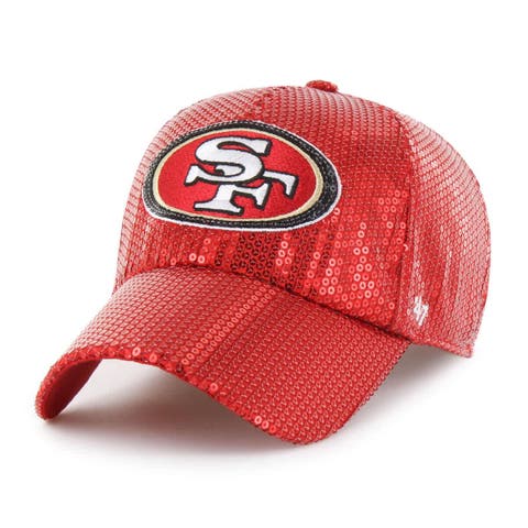 Women's '47  Red San Francisco 49ers Dazzle Clean Up Adjustable Hat